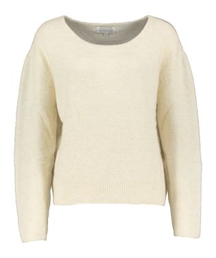 Maison Anje Ecrukleurige trui met ronde hals Likey