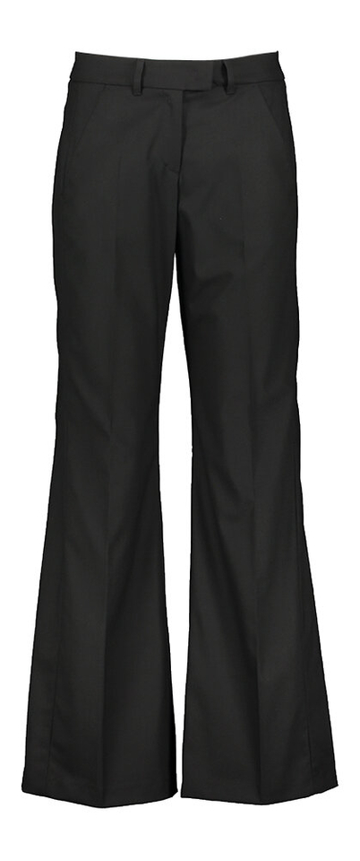 Geklede zwarte broek met bandplooien Brax