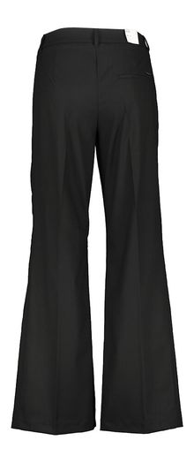 Geklede zwarte broek met bandplooien Brax