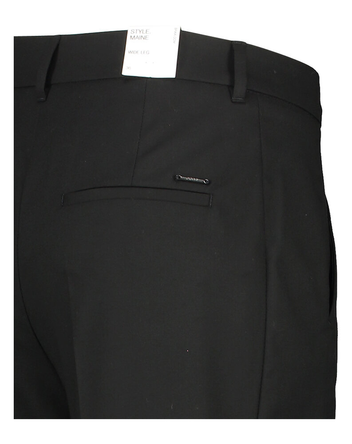 Geklede zwarte broek met bandplooien Brax