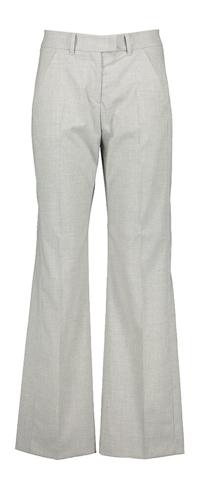 Lichtgrijze lange wijde geklede broek Style.Maine Brax