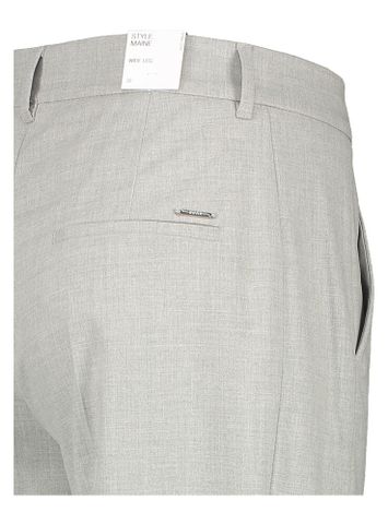 Lichtgrijze lange wijde geklede broek Style.Maine Brax