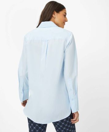 Lichtblauwe katoenen blouse Brax
