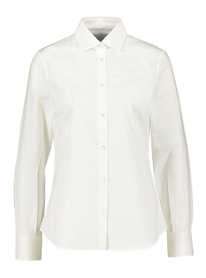 Ecrukleurige blouse met knopen en lange mouwen Cristiana C