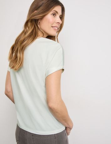 Off white t-shirt met contrasterende voorzijde Gerry Weber