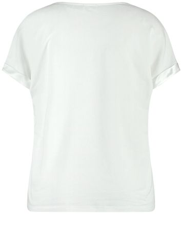 Off white t-shirt met contrasterende voorzijde Gerry Weber