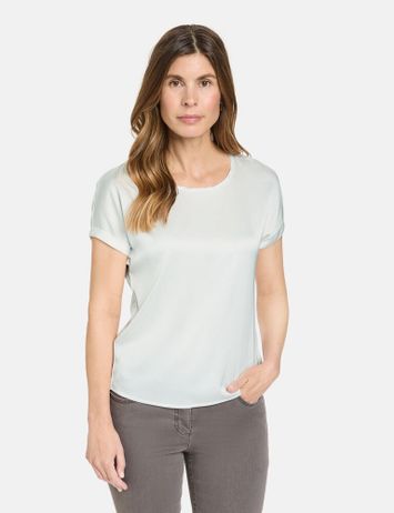 Off white t-shirt met contrasterende voorzijde Gerry Weber