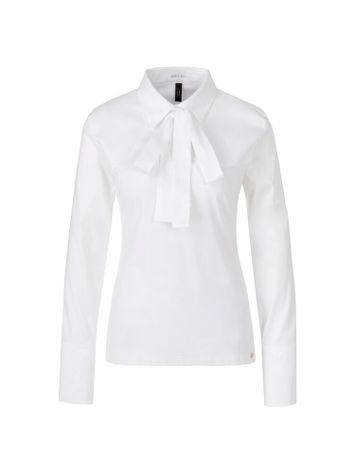 Witte bloes met lint aan kraag Marccain
