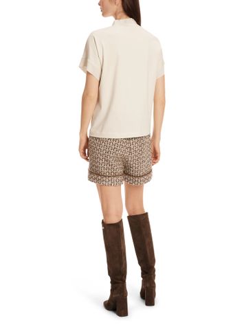 Ecru t-shirt met strik vooraan Marccain 