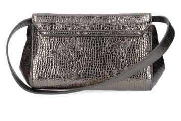 Zilverkleurige metallix clutch Ikon Clutch Kaai