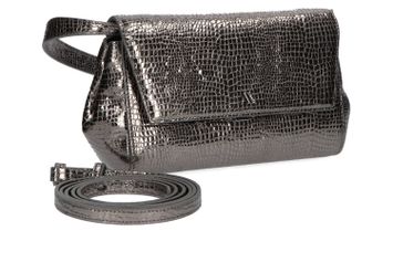 Zilverkleurige metallix clutch Ikon Clutch Kaai