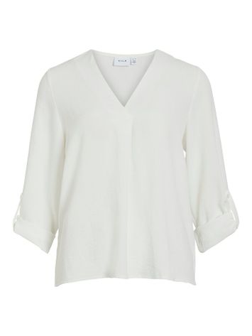 Witte blouse met V-hals Vijosa Vila