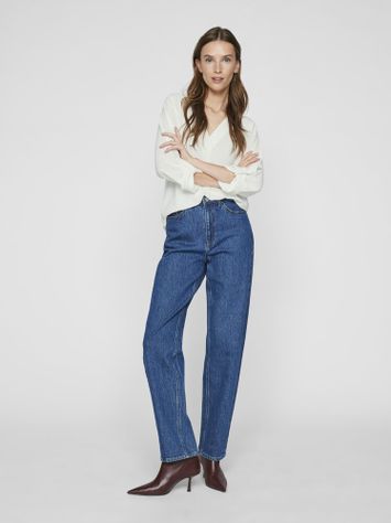 Witte blouse met V-hals Vijosa Vila