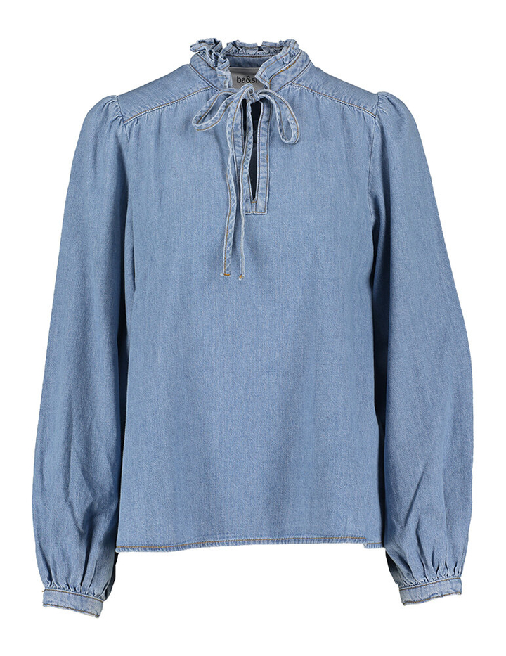Blauws jeanshemd met pofmouw Shirt Louise Ba&sh