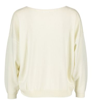 Creme kleurige wollen trui met boothals Aragone Des Petits