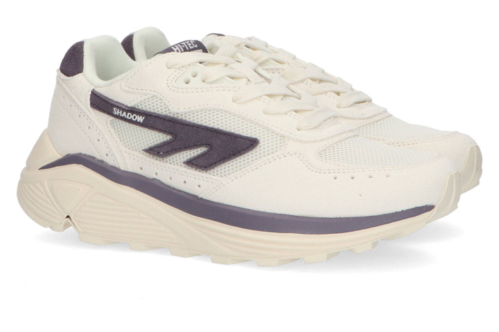 Witte lage sneakers met paarse details Shadow Hi-Tec