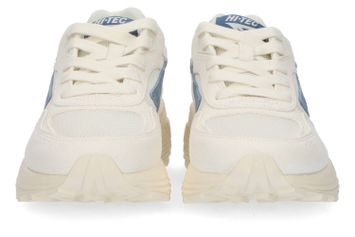 Ecru sneakers met blauwe afwerking RGS Shadow HI-TEC