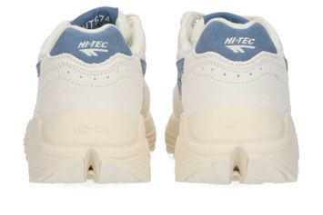 Ecru sneakers met blauwe afwerking RGS Shadow HI-TEC