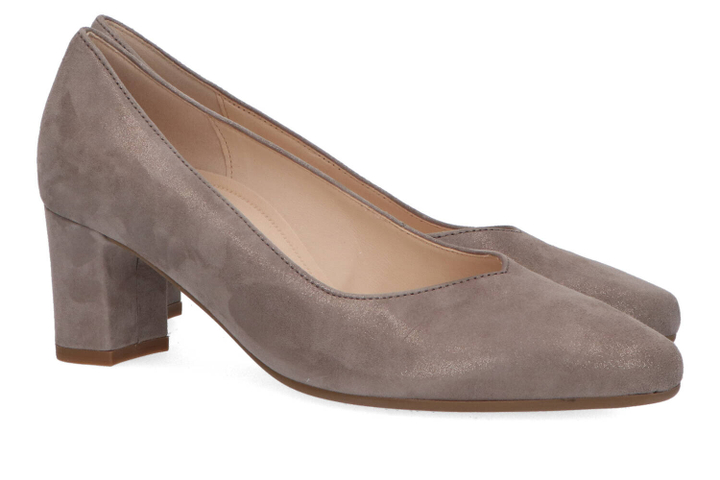 Taupe pumps met lichte glans Gabor