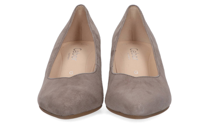 Taupe pumps met lichte glans Gabor