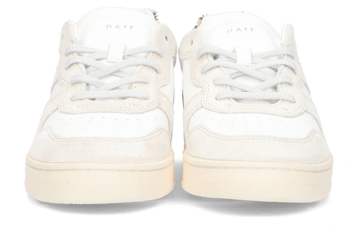 White/Leopard lage sneakers D.A.T.E