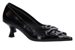 Zinda Naplak negro metallic pumps met trechterhak