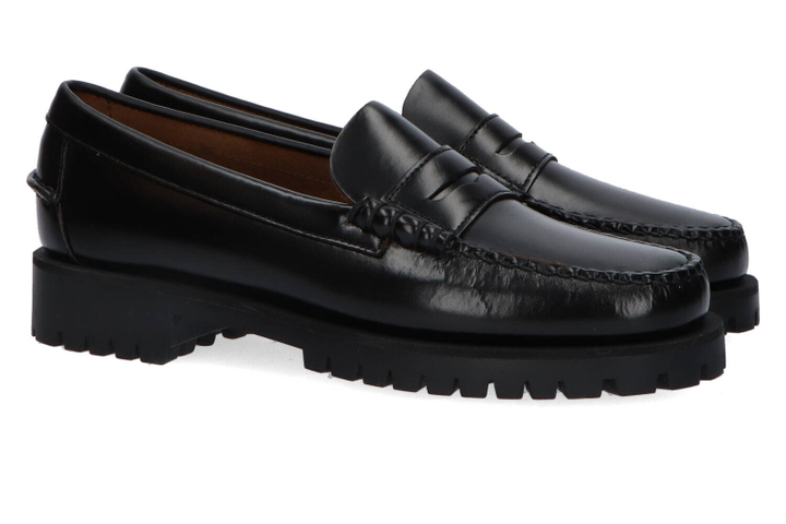Zwarte old school mocassins Dan Lug Woman Sebago