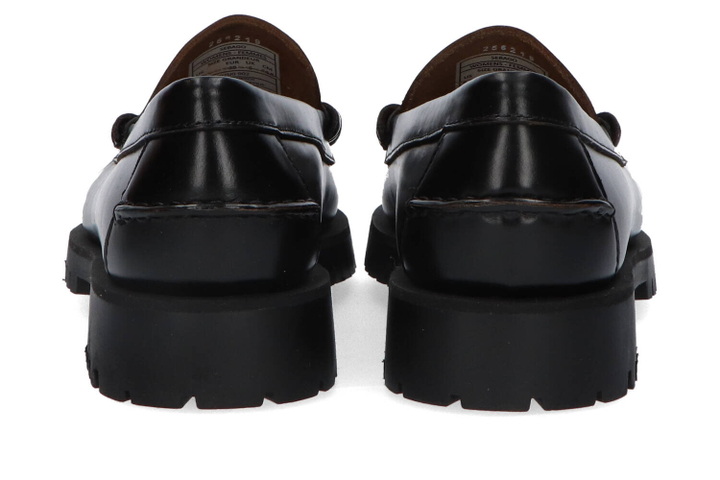 Zwarte old school mocassins Dan Lug Woman Sebago