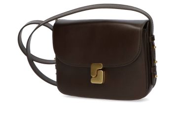 Bruingroene crossbody met goudkleurig detail Soeur