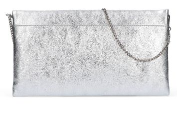 Zilveren clutch met structuur Abro