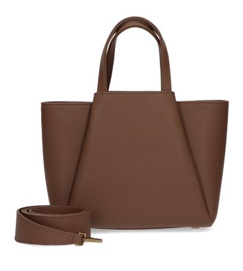 Warm taupe mini handtas Pyramid Kaai 