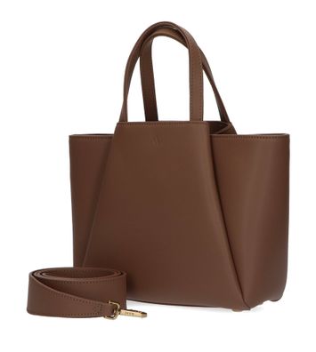 Warm taupe mini handtas Pyramid Kaai 