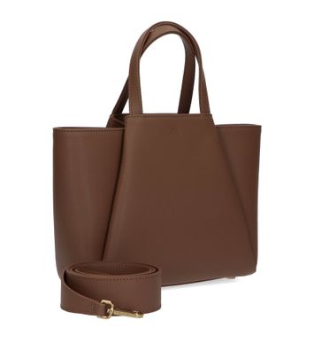 Warm taupe mini handtas Pyramid Kaai 