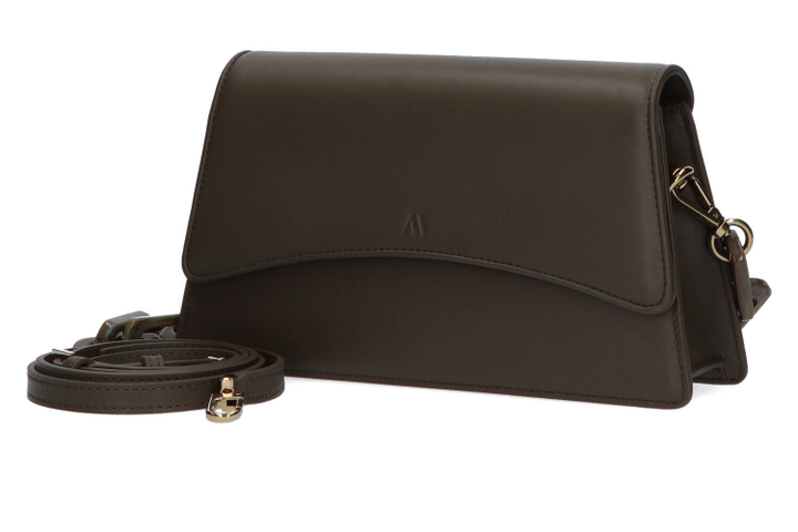 Donkergroene handtas met ketting mini Arch Kaai 