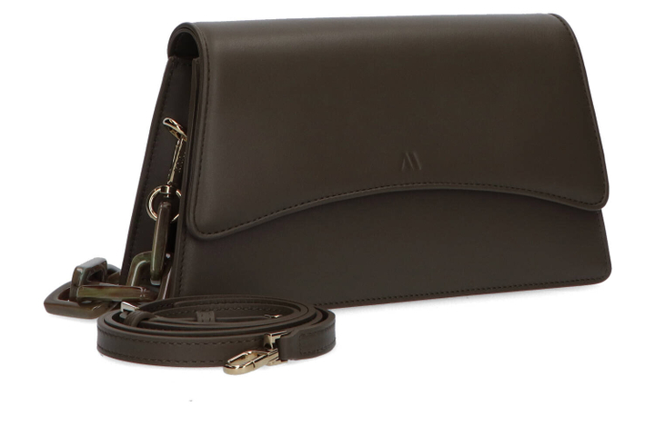 Donkergroene handtas met ketting mini Arch Kaai 