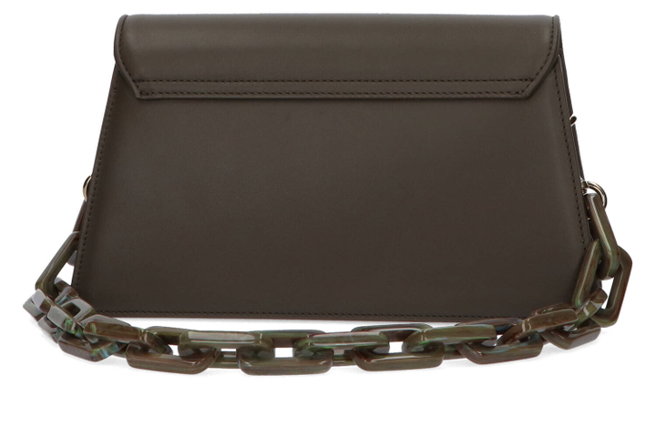 Donkergroene handtas met ketting mini Arch Kaai 