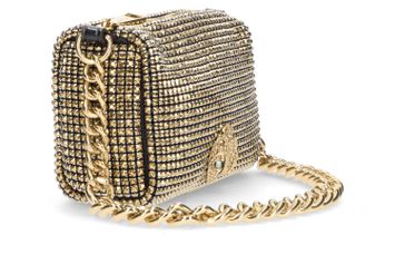 Handtas met goudkleurige strass Party Pochet Kurt Geiger