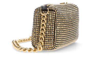 Handtas met goudkleurige strass Party Pochet Kurt Geiger