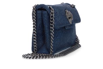 Blue dark denim handtas met strass Kurt Geiger