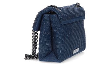 Blue dark denim handtas met strass Kurt Geiger
