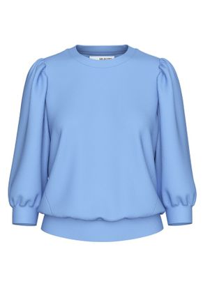 Selected Blauwkleurige pull met pofmouwen