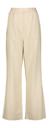 Les Coyotes De Paris Beige gestreepte broek