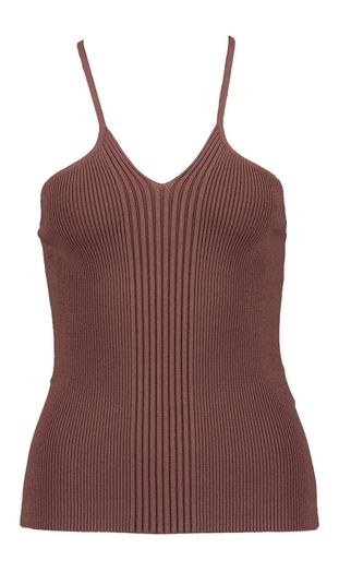 Bruine top met gekruiste bandjes Sanina Samsoe Samsoe