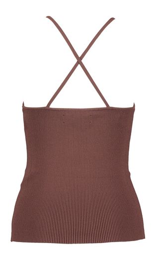 Bruine top met gekruiste bandjes Sanina Samsoe Samsoe