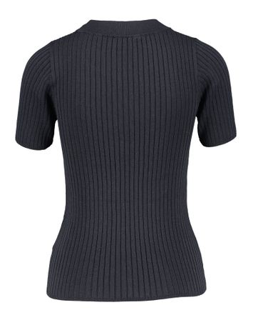 Donkerblauwe T-shirt met ronde hals Doofi Herskind