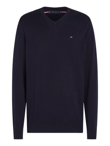Donkerblauwe katoenen trui Tommy Hilfiger 