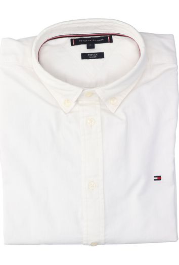 Wit linnen hemd (regular fit) met lange mouwen Tommy Hilfiger