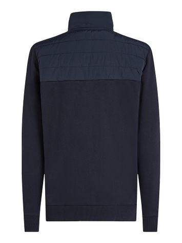 Donkerblauwe puffed jacket met rits Tommy Hilfiger