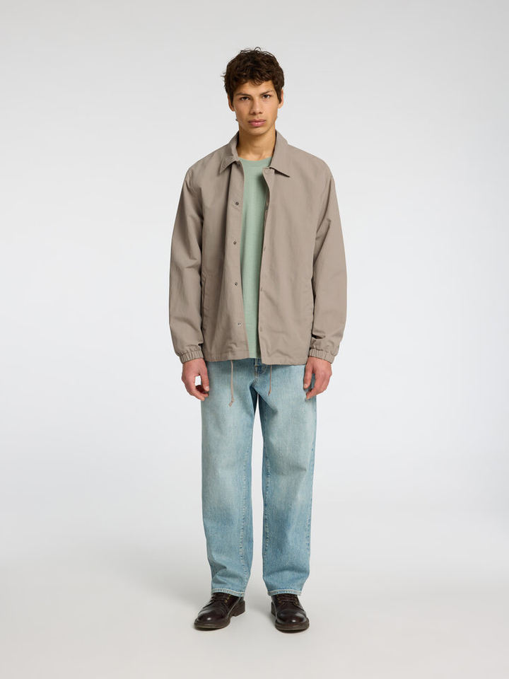 Taupekleurige jas met drukknopen Selected