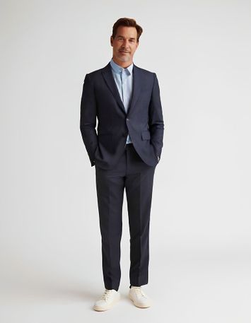 Donkerblauwe kostuum blazer Dressler